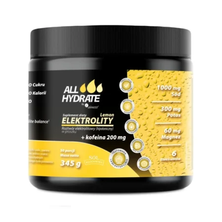ALLHydrate Elektrolity Lemon + Kofeina 200mg 345g