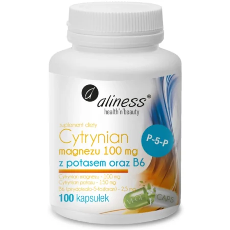ALINESS Cytrynian Magnezu z Potasem - 100vege kaps