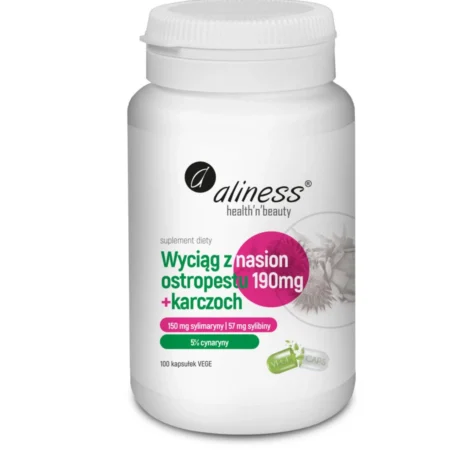 ALINESS Ekstrakt z nasion ostropestu 190 mg+karczo