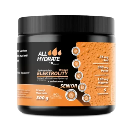 ALLHydrate, Elektrolity Senior Orange 300g, 50 por
